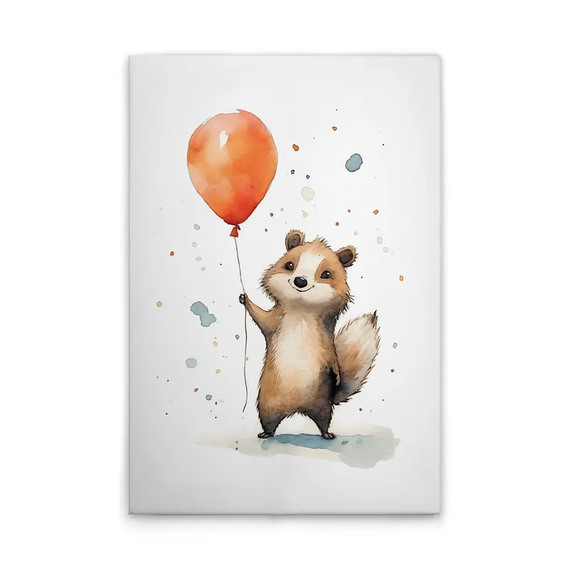 Tadessi Leinwandbild Niedlicher Waschbär Orange - 50 x 75 cm - M1-No.52191 - Keilrahmen Neue Ware