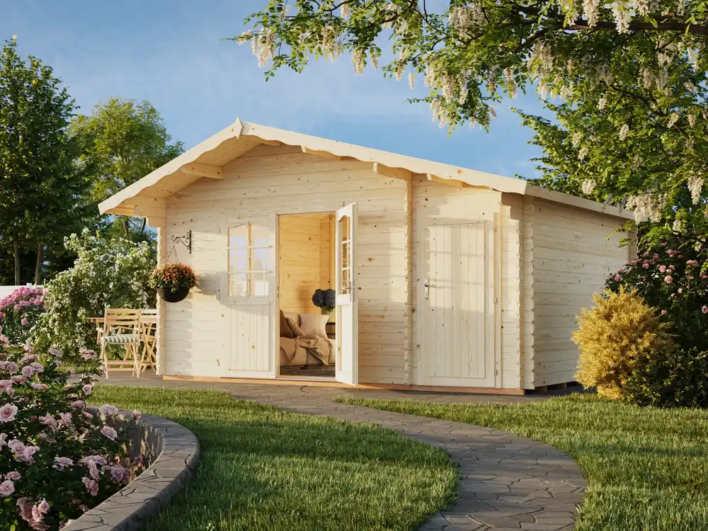 2 Raum Gartenhaus Emma 4 / 14,2 m² Heißes Angebot