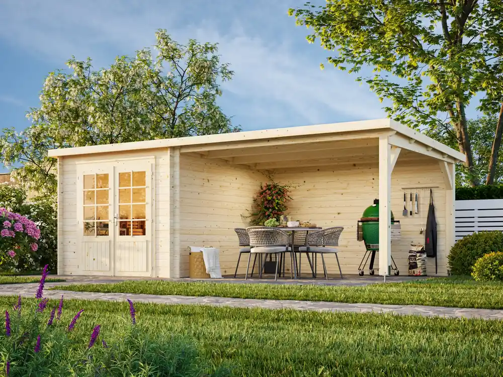 Expressversand Gartenhaus mit Anbau Ella 3 / 6,9+10,0m²