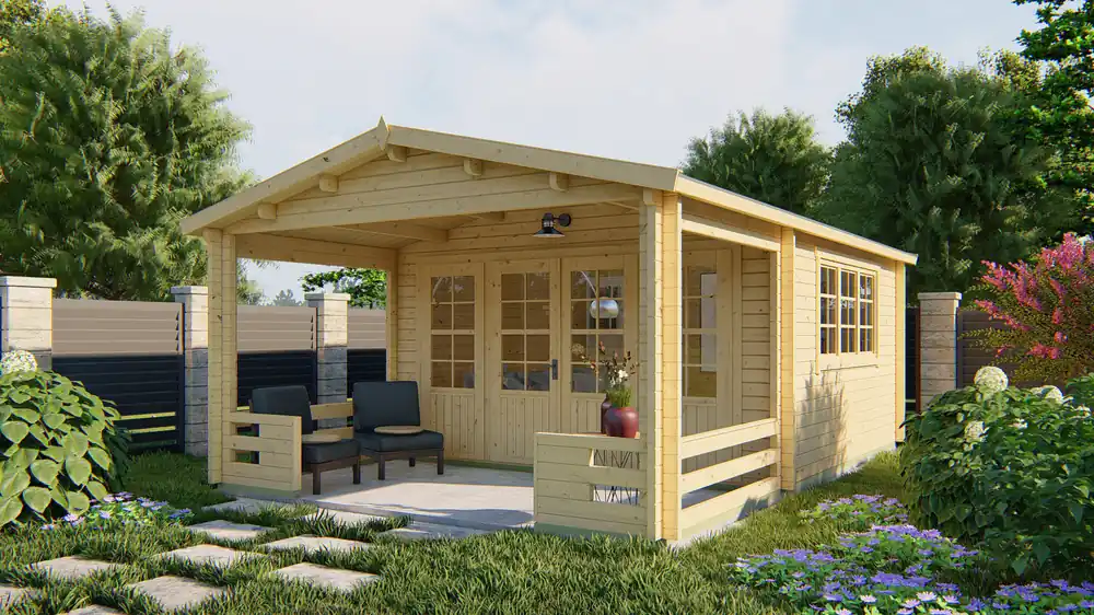Preisreduziert Gartenhaus mit Terrasse Ipswich ISO