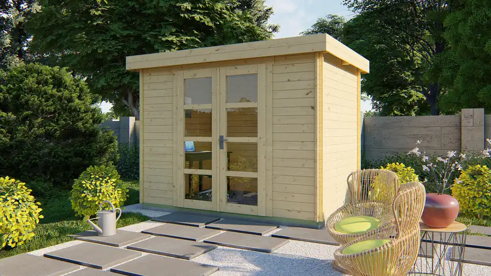 Saisonangebot Garten-und Gerätehaus Minimodern mit Flachdach