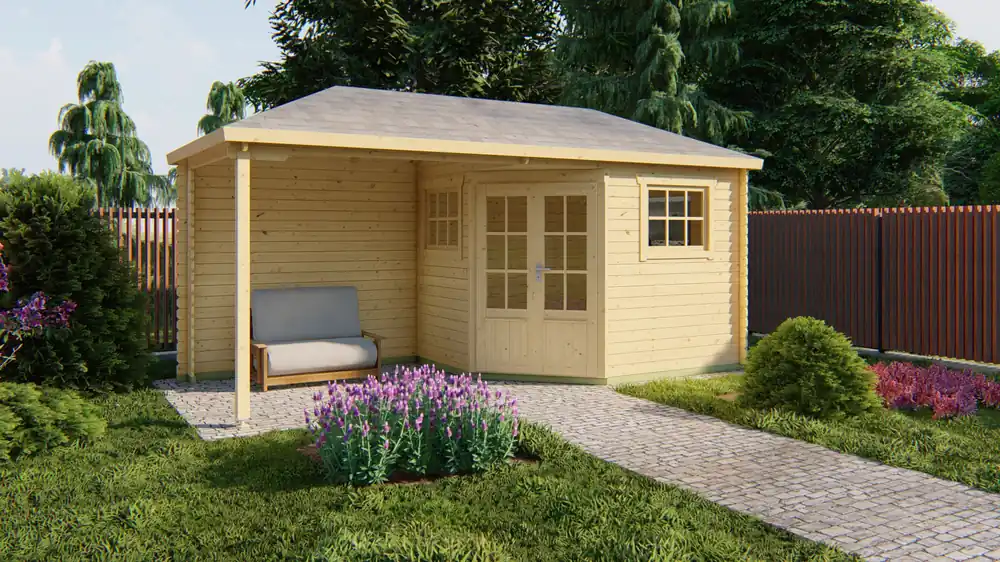 Gartenhaus mit Unterstand Rianne Sonderaktion