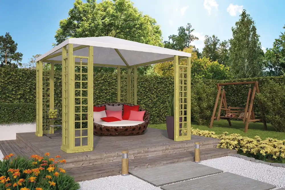 Gartenpavillon mit Dachplane Heißes Angebot