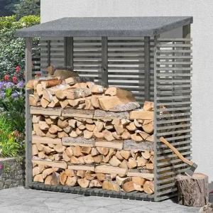 Direkt Vom Hersteller Kaminholzregal Flammo S mit Rückwand