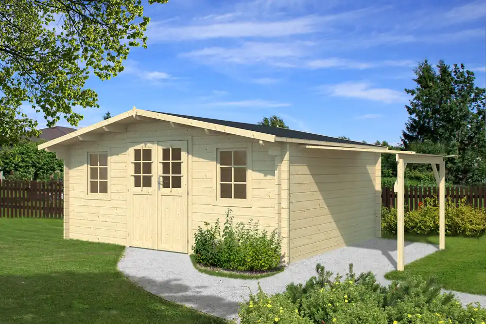 Gartenhaus Erfurt 3.2 mit Schleppdach Geprüft