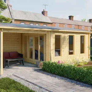 Sichere Zahlung Gartenhaus Skeg ISO mit Anbau