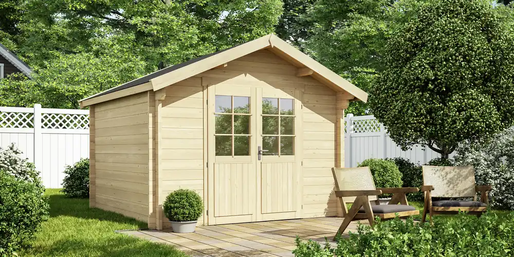 Gartenhaus Leipzig B ISO + Schindeln Online Kaufen
