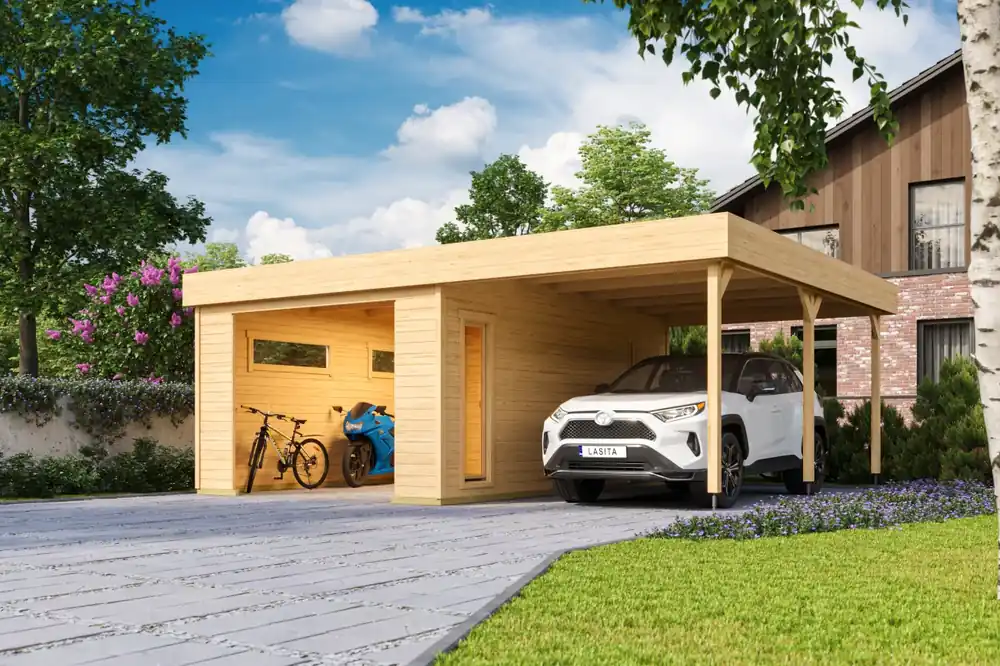Jetzt Bestellen Holzgarage + Carport Bahamas