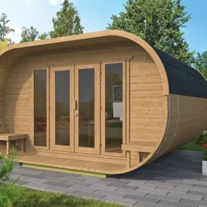 Direkt Vom Hersteller Campingfass / Schlaffass 400 cm aus Thermo-Holz