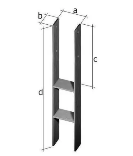 Sichere Zahlung 14 Stück H-Anker / Pfostenträger 141 mm - SCHWER