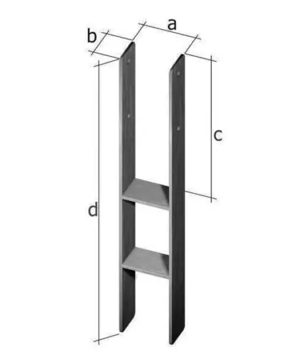 Neue Ware 6 Stück H-Anker / Pfostenträger 121 mm