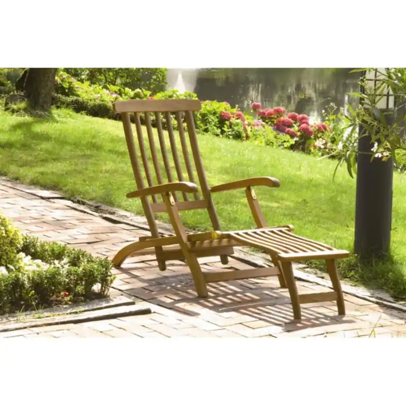 Angebot Deckchair Phoenix, 4-fachverstellbar mit abnehmbarem Fußteil aus geöltem Eukalyptusholz
