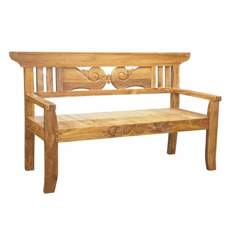 Billig Bank Padar, 3-Sitzer, Teak, natur lackiert