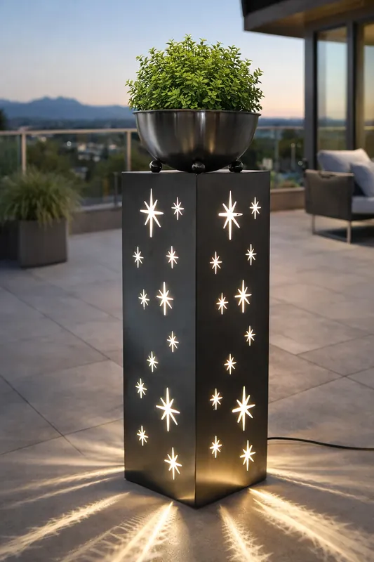 Pflanzsäule mit LED-Beleuchtung 75 cm Finale Aktion