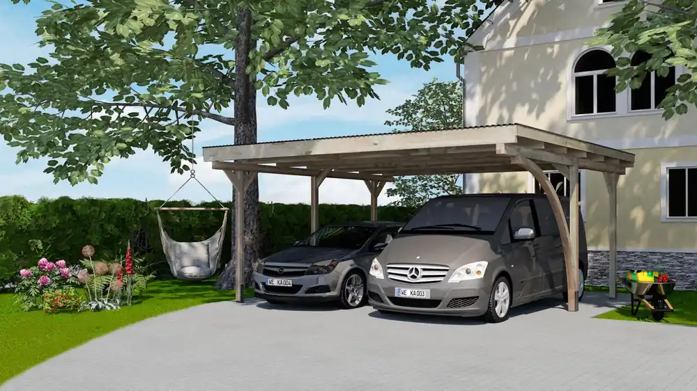 Billig Doppelcarport Mikeno 616a