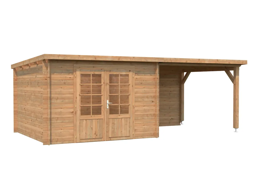 Expressversand Gartenhaus mit Anbau Ella 5 / 8,7+8,2m²