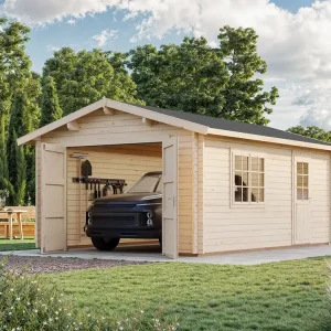 Schneller Versand Holzgarage Roger 19,0 m² ISO