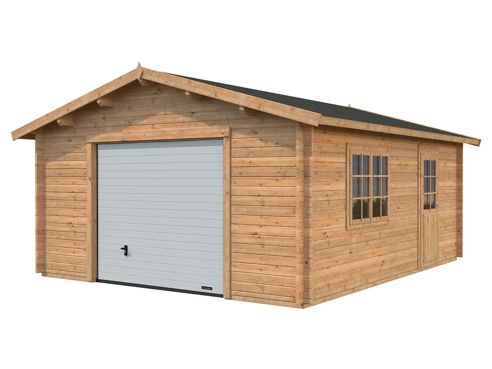 Holzgarage Roger 23,9 m² ISO Schneller Versand