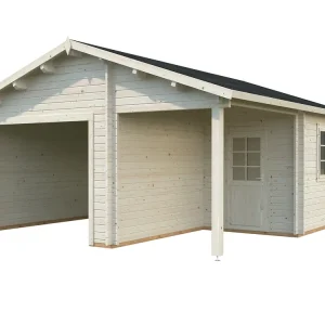 Günstig Holzgarage Roger 21,9+5,2m² ISO