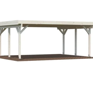 Geprüft Doppelcarport mit Flachdach Karl 3 / 20,6 m²