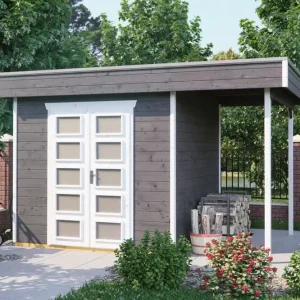 Bestseller Gartenhaus Venlo 2 mit Anbau