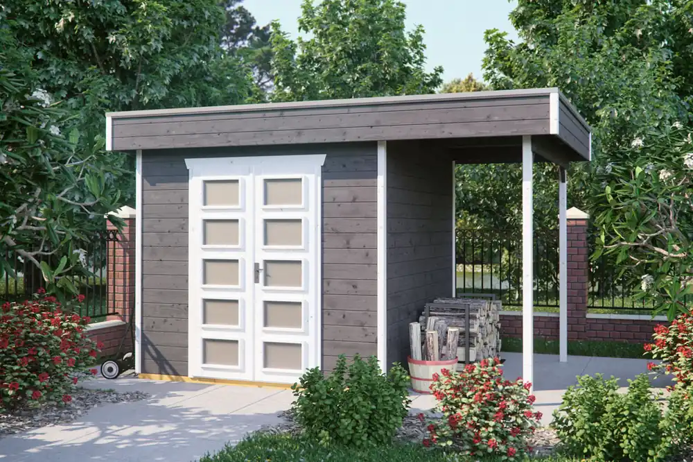 Bestseller Gartenhaus Venlo 2 mit Anbau