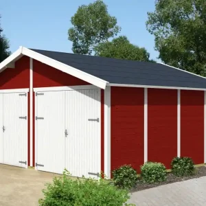 Doppelgarage aus Holz Varberg 3 Finale Aktion