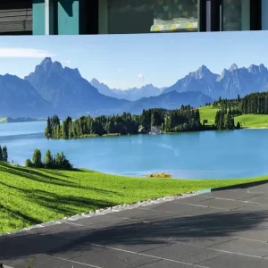 Super-Preis Seitenmarkise mit Fotodruck Ostsee / Wald / Südsee / Berge / Skyline