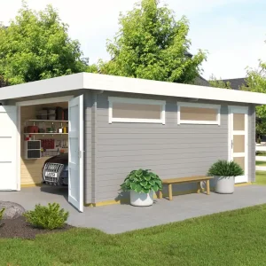 Flachdach-Holzgarage Canberra Solange Der Vorrat Reicht