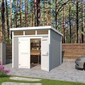 Finale Aktion Gerätehaus Kibo 3 mit Pultdach