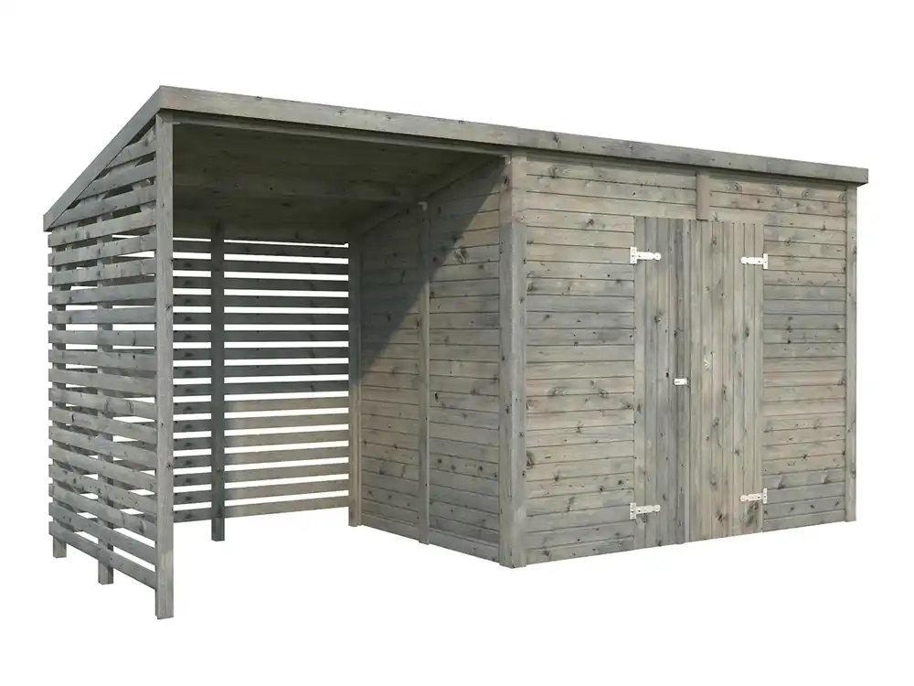 Geräteschuppen Leif 4,5 m² + 2,9 m² Preiswert