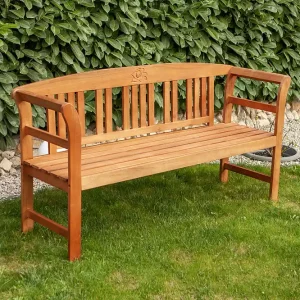 Geprüft 3-Sitzer-Gartenbank Harland aus Eukalyptus