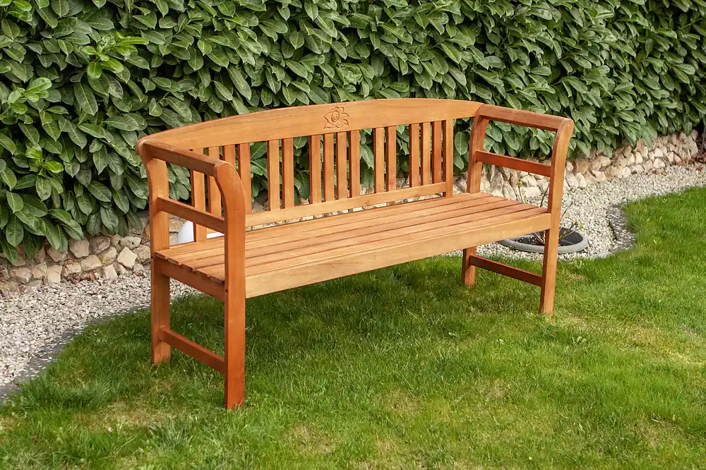 Geprüft 3-Sitzer-Gartenbank Harland aus Eukalyptus