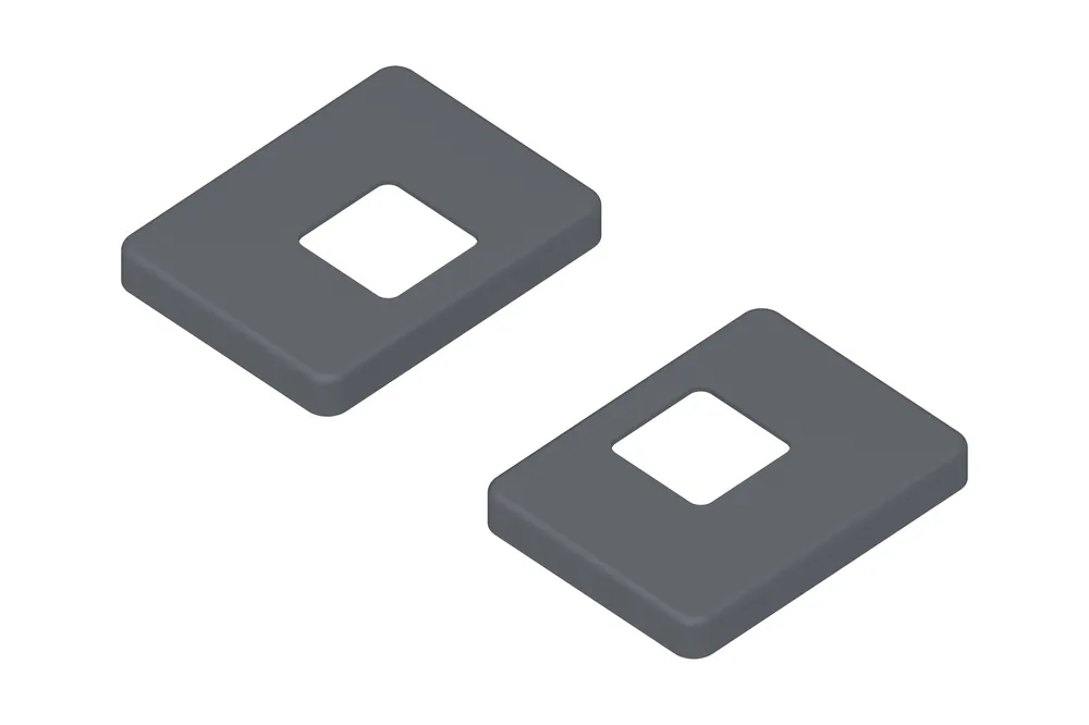 Aktuell 2er Set Pfostenträger-Abdeckung für Aluminium-TOR-Pfosten