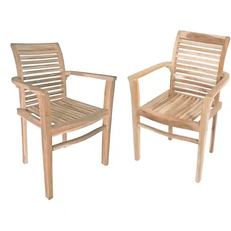Stapelstuhl Java mit Armlehnen, 2er Set Mega-Angebot