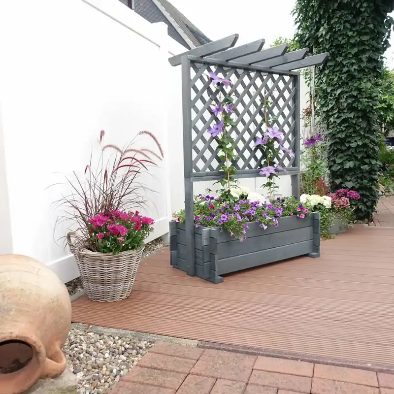 Pflanzkasten mit Pergola klein, grau Nur Für Kurze Zeit
