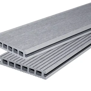 Ausverkauf WPC Terrassendielen Premium Hellgrau 23x146 mm