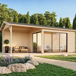 Saisonangebot Gartenhaus Amanda Slide 11,2 m² + 7,8 m²