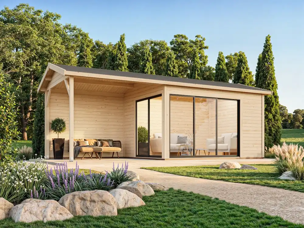 Saisonangebot Gartenhaus Amanda Slide 11,2 m² + 7,8 m²