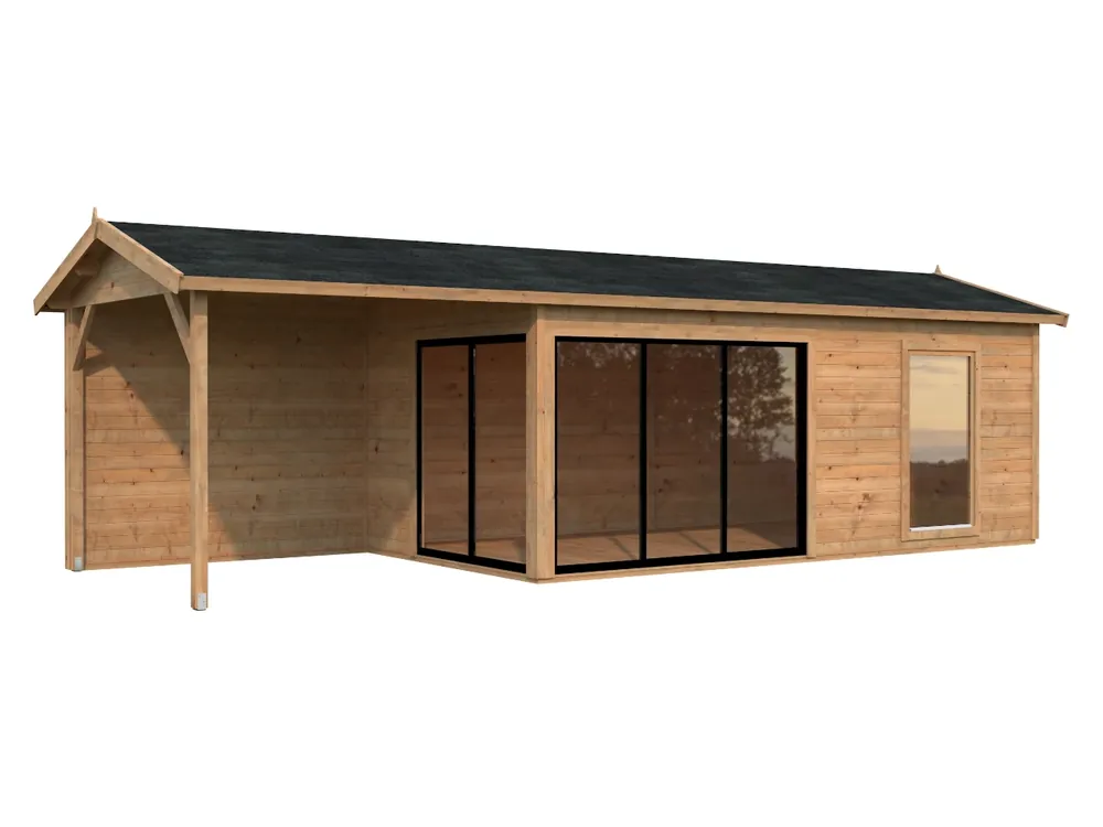 Gartenhaus Amanda Slide 17,1 m² + 7,8 m² Neue Kollektion