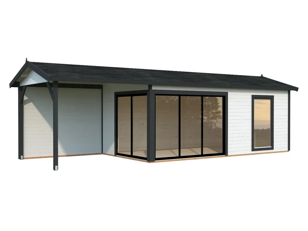 Gartenhaus Amanda Slide 17,1 m² + 7,8 m² Markenware