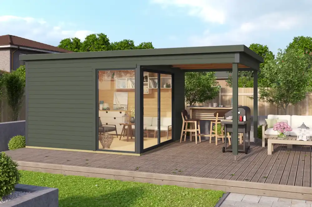 Solange Der Vorrat Reicht Home-Office Gartenhaus Domeo 2