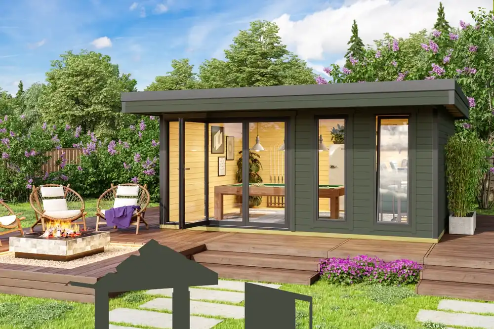 Solange Der Vorrat Reicht Home-Office Gartenhaus Domeo 8