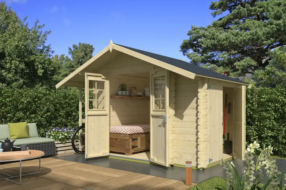 Gartenhaus Vilano 1 mit Anbau und Schleppdach Solange Der Vorrat Reicht