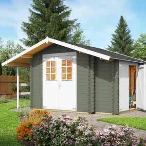 Top-Seller Gartenhaus Vilano 2 mit Anbau und Schleppdach