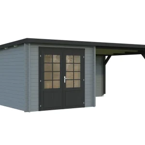 Super-Preis Gartenhaus mit Anbau Ella 2 / 6,9+8,2m²