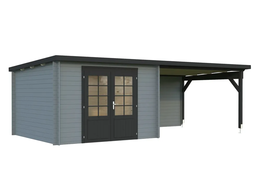 Gartenhaus mit Anbau Ella 6 / 8,7+10,0m² Rabatt