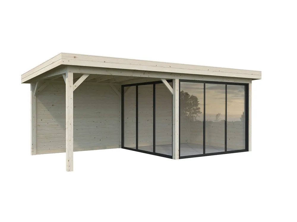 Wochenendangebot Pavillon Lenna 16,6 m² SET SLIDE 405 / 705 Connect