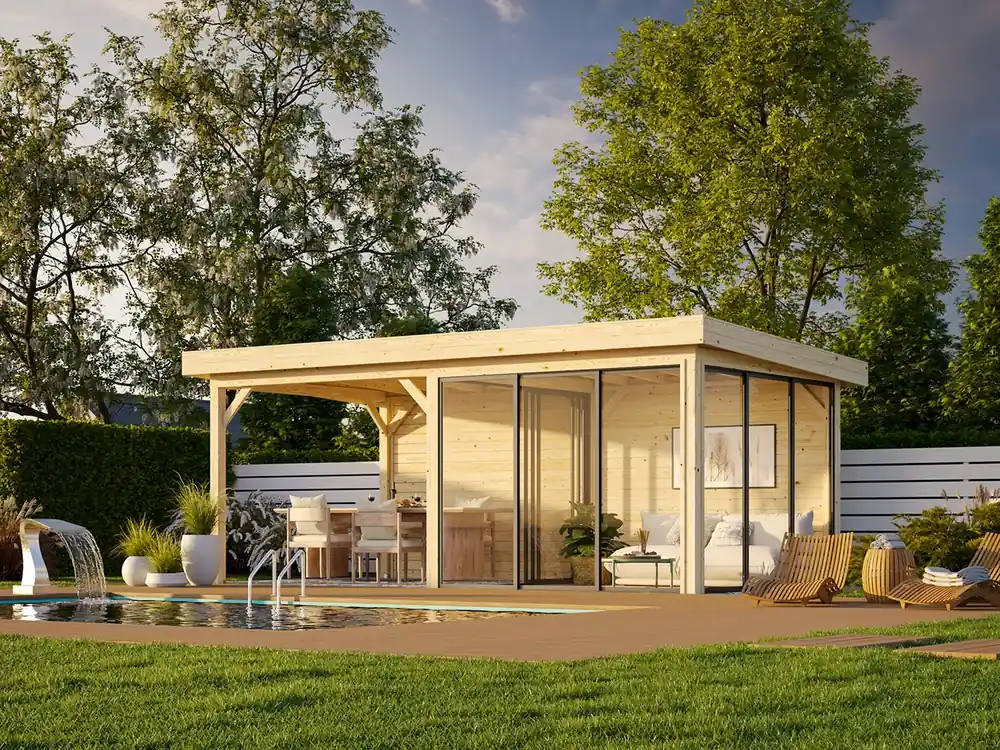 Pavillon Lenna 16,6 m² SET SLIDE 406 / 706 Connect Begrenztes Angebot
