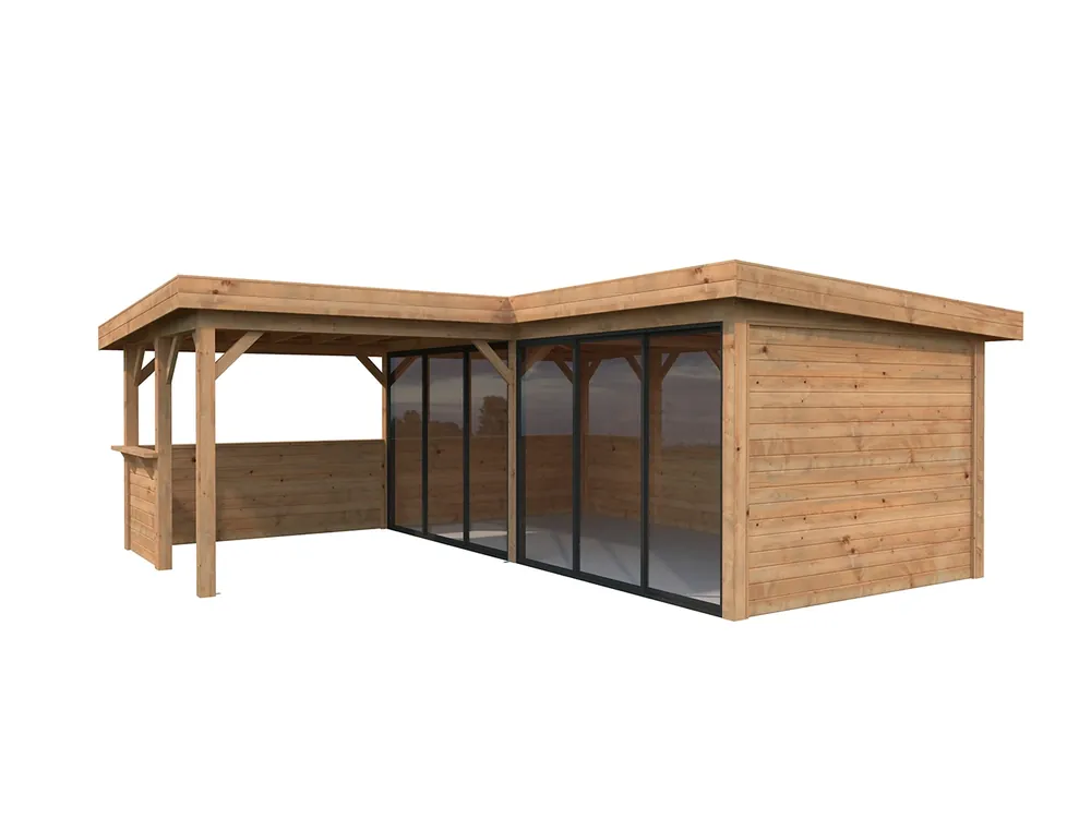 Neu Im Sortiment Pavillon Lenna 24,9 m² SET SLIDE 422 / 722 Connect